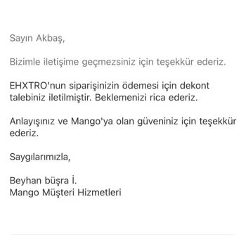 Mango Mağazasından Aldığım Ürünler Teslim Edilmedi Param Da İade Edilmedi