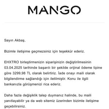 Mango Mağazasından Aldığım Ürünler Teslim Edilmedi Param Da İade Edilmedi