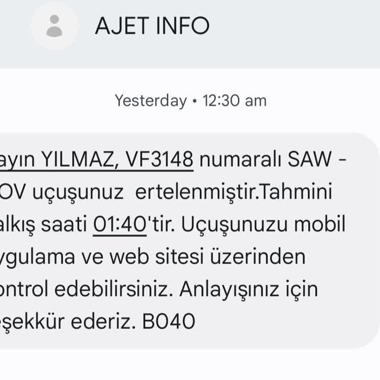 Ertelenen Uçuşum Erken Kalktı Bilgi Karmaşası Yaşadım