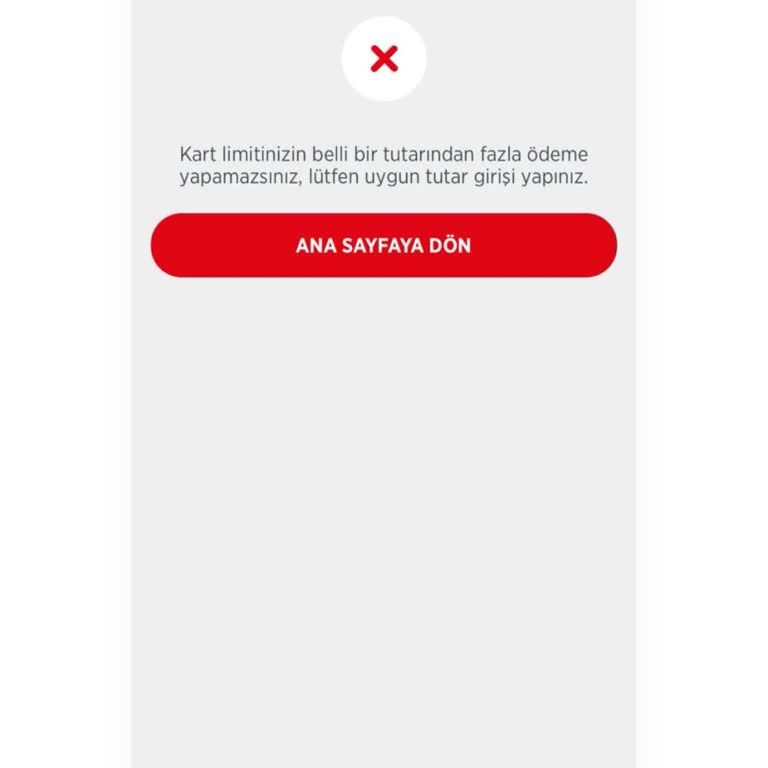 Kredi Kartı Borç Ödemesi Limit Hatası Çözülmüyor