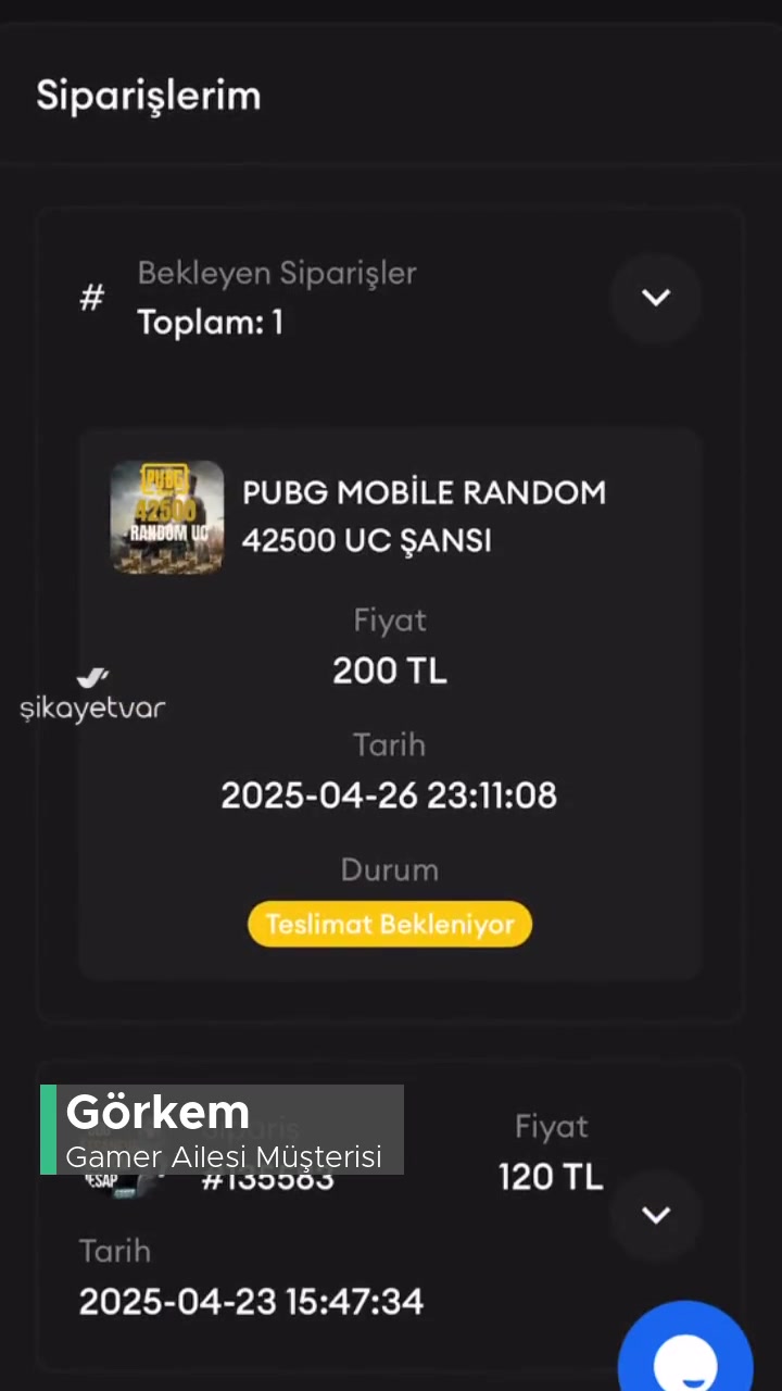 Gamer Ailesi Siparişim Gelmiyor! videonun kapak resmi