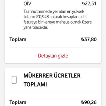 Vodafone'dan Mükerrer Ücret Ve Yetersiz Destek Mağduriyeti