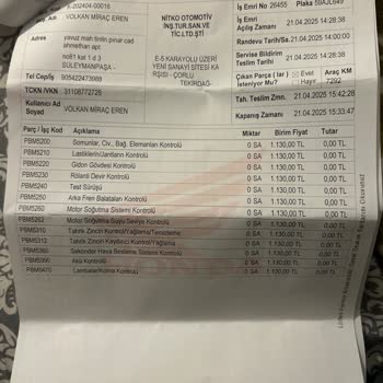 Honda Nitko Bakımı Sonrası Motorum Ölümcül Arıza Yaptı Güvenim Tamamen Bitti