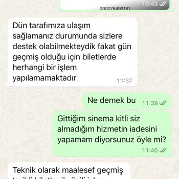 Deprem Nedeniyle Kullanılamayan Sinema Bileti İçin İade Yapılmaması