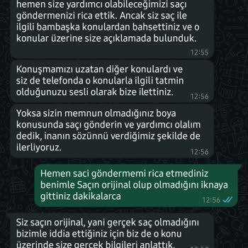 Aldığım Saç Ürünü Renk Değiştirdi, Firma Sorumluluk Almadı Ve Ek Ücret Talep Etti