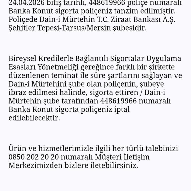 Bilgilendirme Yapılmadan Yüksek Konut Sigortası Ücreti Kesildi