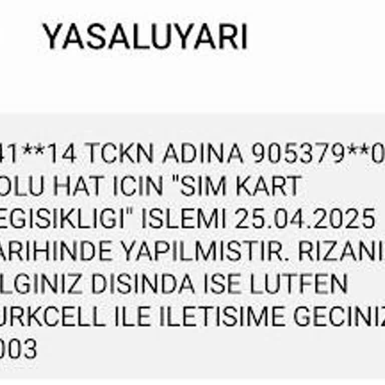 Yanlış Bilgilendirme Mesajı Mağduriyeti