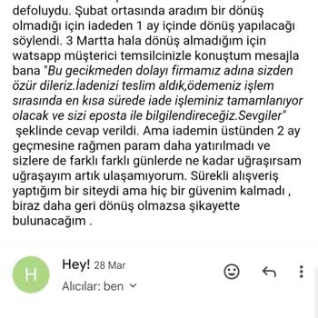 Defolu Ürün Ve İade Sürecinde Yaşanan İletişim Sorunları