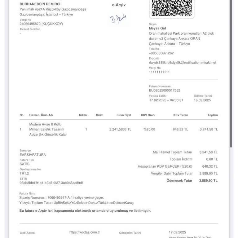 Kırık Ve Eksik Gelen Avize İçin İade Yapılmadı, Mağduriyet Giderilmiyor!