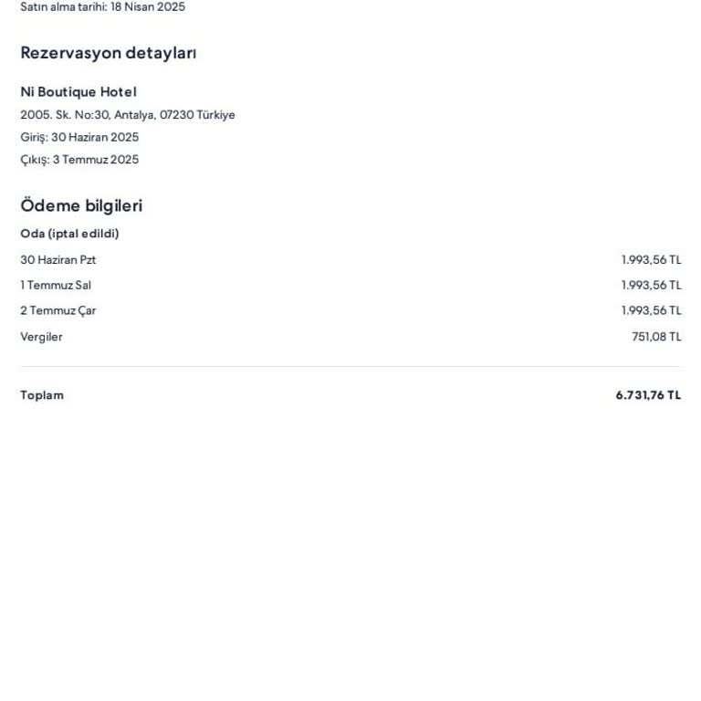İptal Edilen Rezervasyonun Ücret İadesi Yapılmadı Müşteri Hizmetine Ulaşamıyoruz