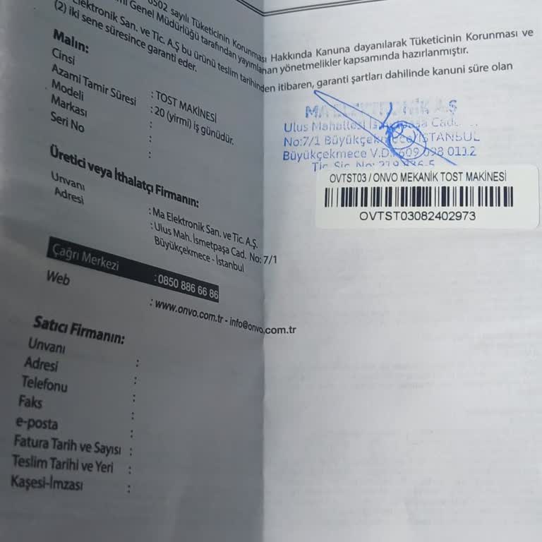 Satın Aldığım Tost Makinesi Kısa Sürede Bozuldu, İade Talebim Karşılanmadı