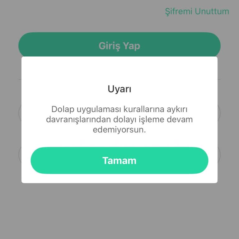 Dolap Uygulamasında Hesabım Sebepsiz Yere Engellendi Ve Destek Alamıyorum