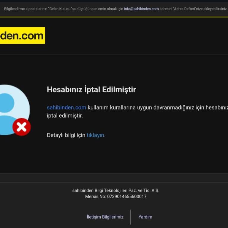 Sebepsiz Hesap İptaliyle Mağduriyet Yaşadım