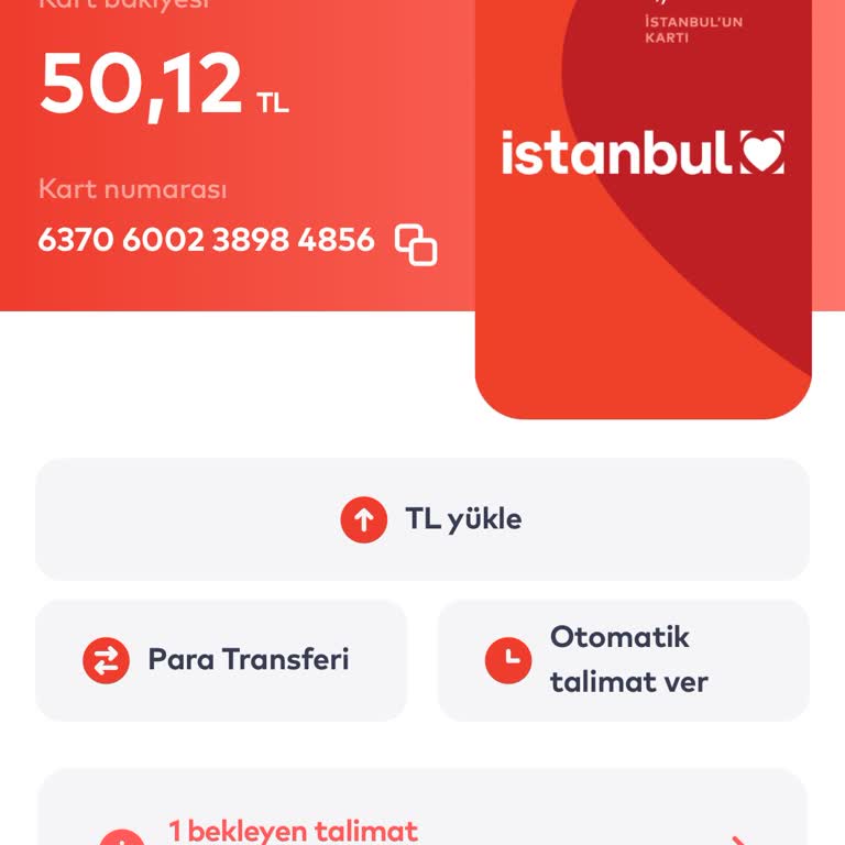 Bekleyen Talimatla Yükleme Sorunu: Kartım Yanımda Değil, İşlem Tamamlanamıyor