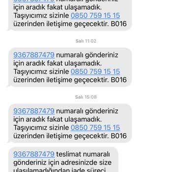 Kargo Teslimatı İçin Aranmadan Kargom İade Edildi