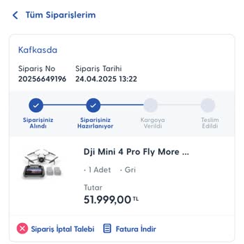 Turkcell Pasaj'da İptal Edilmeyen Sipariş Ve Para İadesi Sorunu