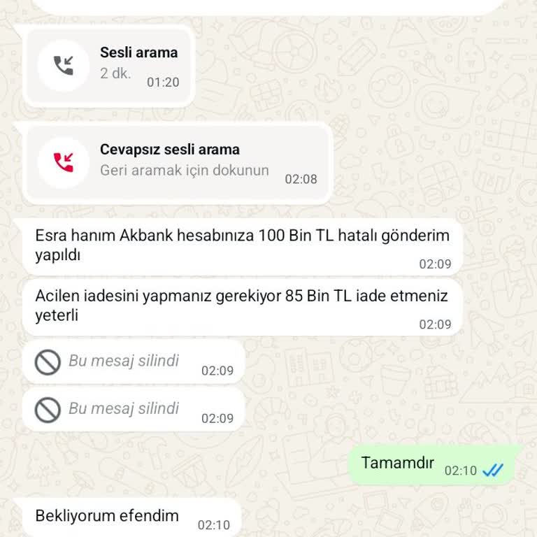 Gece Yarısı Gelen Arama Sonrası Hesabımdan Para Gönderdim