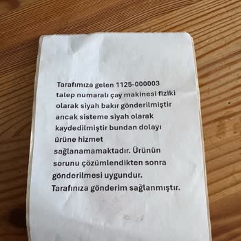 Satın Aldığım Çaycıda Tamir Ve İletişim Sorunu Yaşadım