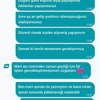 Doğum Günü Kuponum Tanımlanmadı, Müşteri Hizmeti İlgisiz