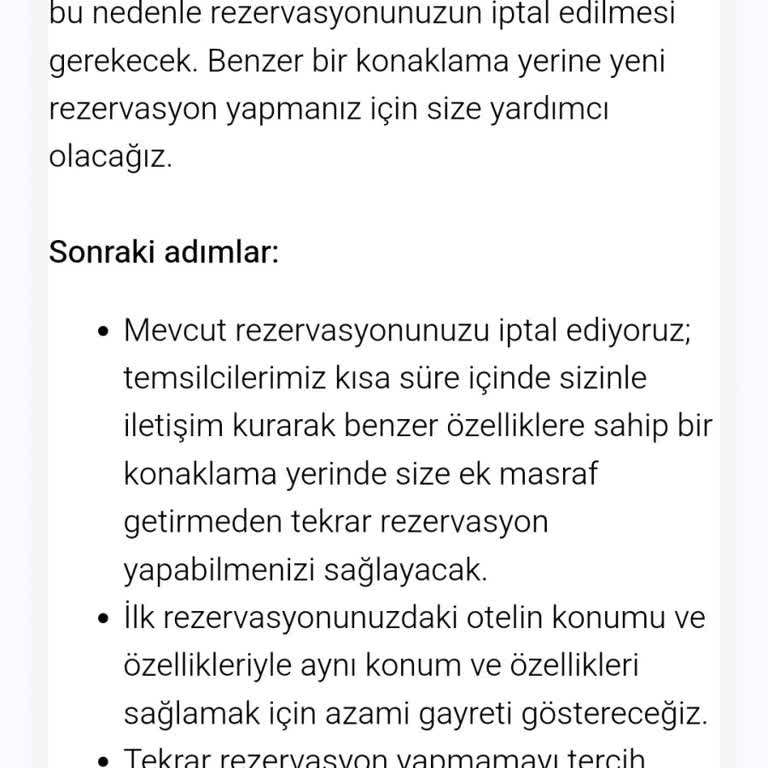 Rezervasyonum Son Anda İptal Edildi, Mağdur Edildim