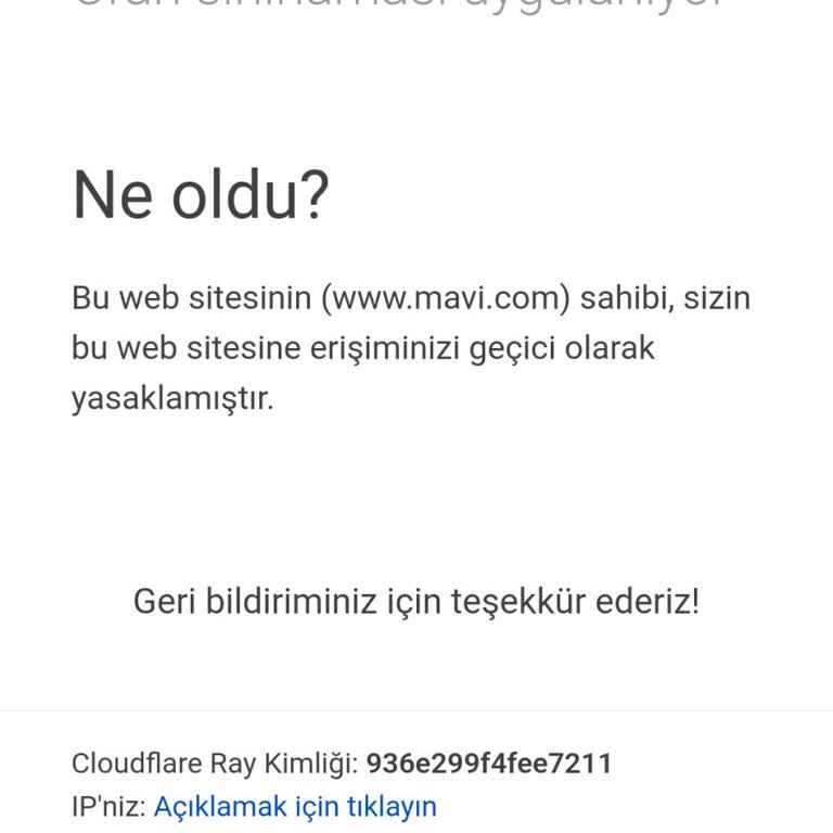 Mavi.com'da Alışveriş Engeli Ve Çözüm Eksikliği