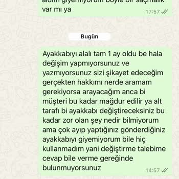 Satış Sonrası Destek Sıfır: Yanlış Ve Küçük Gelen Ayakkabıya Çözüm Yok