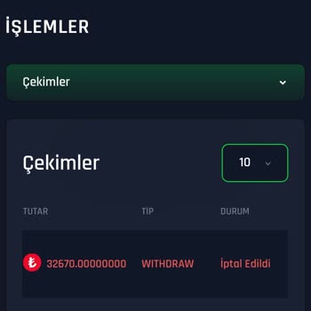 Kazanç Çekim Talebimin Reddedilmesi Ve Hesabımdaki Paranın Silinmesi