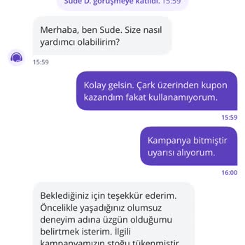 Kazandığım İndirim Kuponu Kullanılamadı, Müşteri Hizmeti Yetersiz