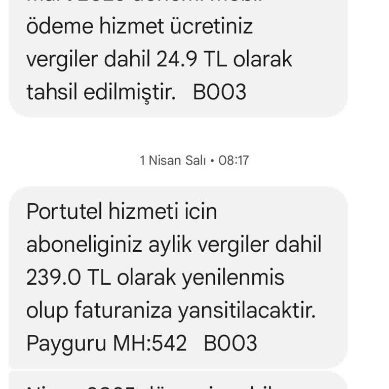 Bilgim Dışında Portutel Abonelik Ücreti Kesilmesi Ve Memnuniyetsizlik