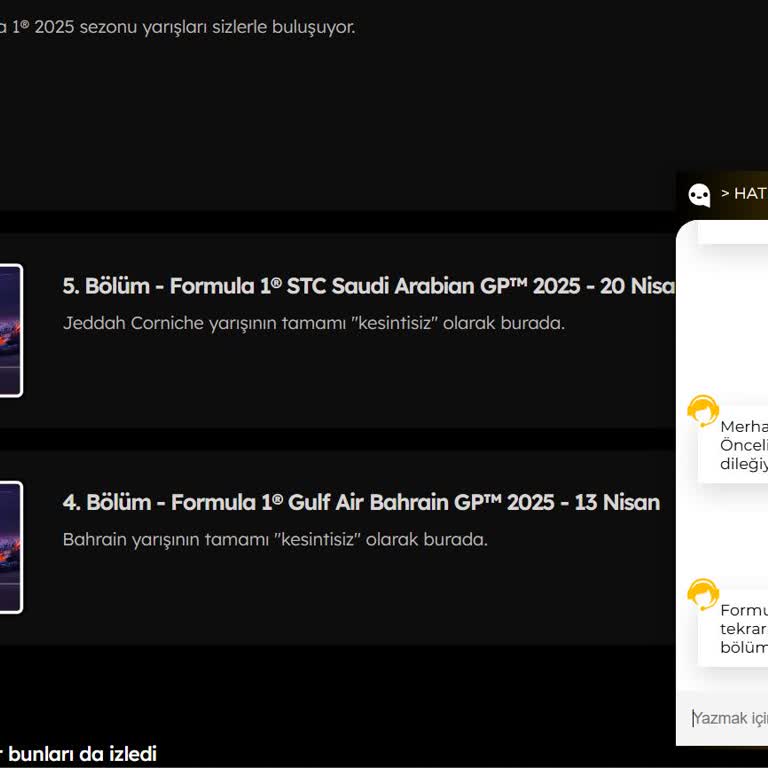 F1 Sezonluk Paket Satın Aldım, İzleyemediğim Yarışlar Nedeniyle Mağdur Oldum