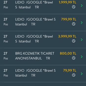 Bilgim Dışında Kredi Kartımdan Oyun Harcaması Yapıldı, İade Talep Ediyorum