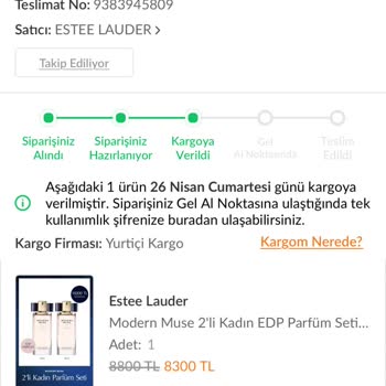 Yurtiçi Kargo Gel-Al Noktasına Teslim Edilmeyen Kargom