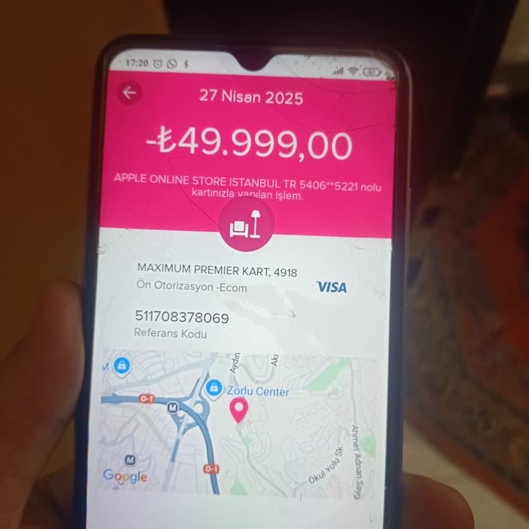 Apple Bilgim Dışı 49999 TL Para Çekilmiş Kartımdan Hiçbir Alışverişim Olmadığı Halde