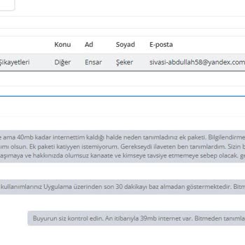 İstemediğim Halde Ek İnternet Paketi Ve Ücret Yansıtıldı