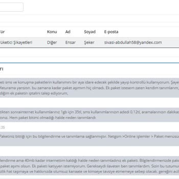 İstemediğim Halde Ek İnternet Paketi Ve Ücret Yansıtıldı
