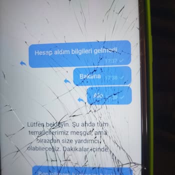 Aldığım Hesabın Bilgileri Gönderilmedi, İlgilenilmiyor
