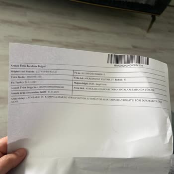 Ayakkabı Ayağımda Yaralar Ve Acı Oluşturdu, Değişim Yapılmadı