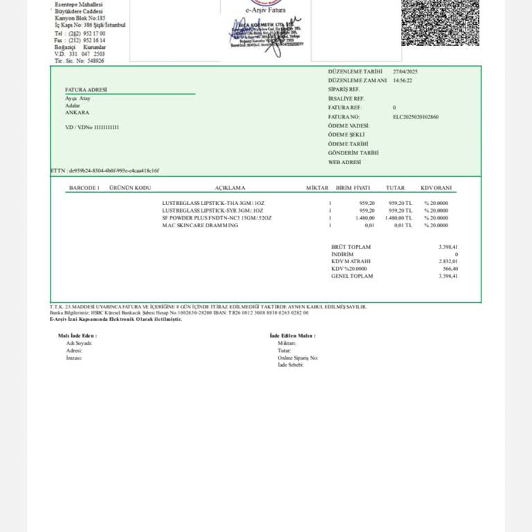 Bilgim Dışında Gelen Fatura Ve Güvenlik Endişesi
