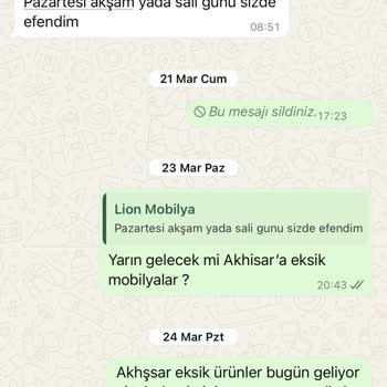 Eksik Ve Kusurlu Mobilya Teslimatı Sonrası İlgisizlik Ve Fatura Düzenlenmemesi