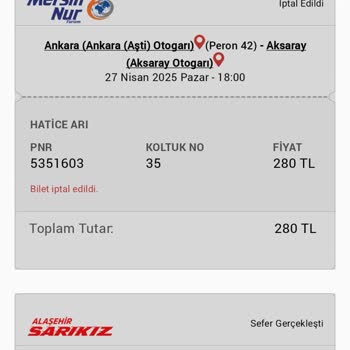 Bilet İptali Sonrası Yaşanan Mağduriyet Ve Bilgilendirme Eksikliği