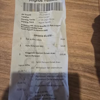 Köfteci Yusuf'ta Beklentileri Karşılamayan Ürün Ve Hizmet Deneyimi