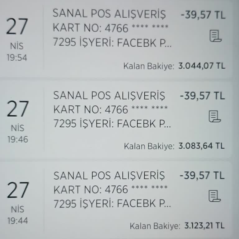 İzinsiz Facebook Ödemesiyle Hesabımdan Para Çekildi