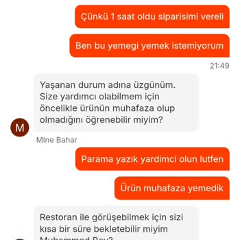 Migros Yemek Domino's Siparişim Geç Ve Soğuk Geldi İade Edemedim