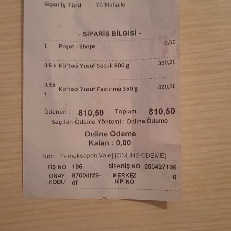 Bozuk Ürün Ve Yetersiz Destek: Pastırma Siparişimde Hayal Kırıklığı