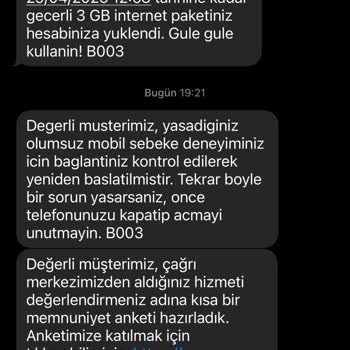 Kullanmadığım İnternetin Aniden Bitmesi Ve Çözüm Sunulmaması