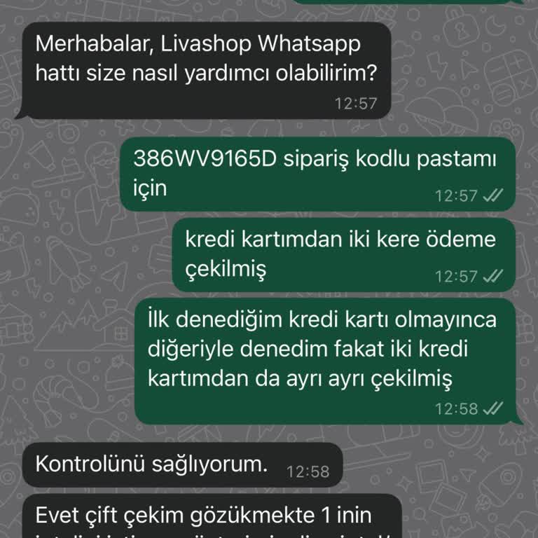 Liva Pastanesi Çifte Ödeme İadesi 14 Gündür Yapılmadı