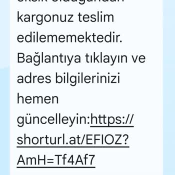 Kişisel Bilgilerimin İzinsiz Kullanımı Ve Sahte Kargo Mesajları Hakkında Şikayet