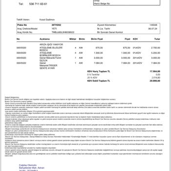 Bosch Servisinde Yüksek Masraflara Rağmen Sürekli Devam Eden Arıza Ve İlgisizlik