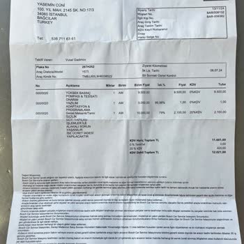 Bosch Servisinde Yüksek Masraflara Rağmen Sürekli Devam Eden Arıza Ve İlgisizlik