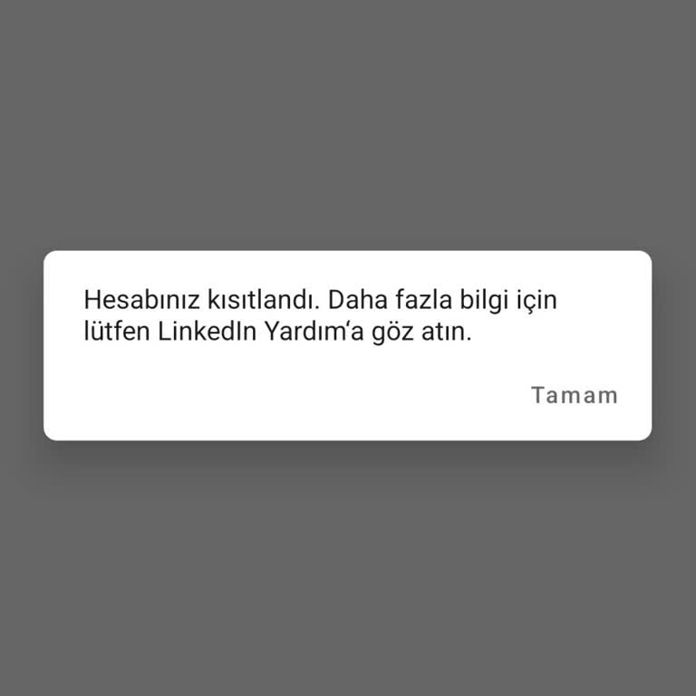 Linkedin Hesabım Sebepsiz Yere Kısıtlandı Kimlik Doğrulamama Rağmen Erişim Sağlanmıyor